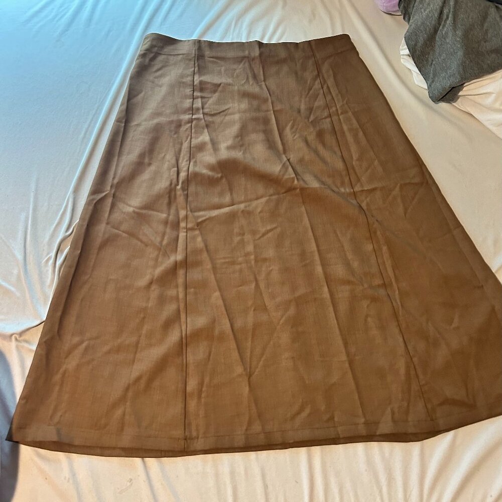 Middle Waist Solid Maxi Skirt